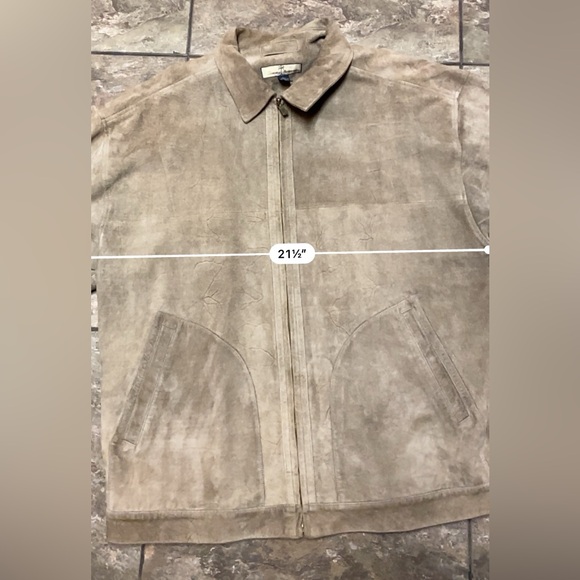 Tommy Bahamas Men’s 100% Leather Zip Up Field Coat Barn Jacket - Picture 14 of 15